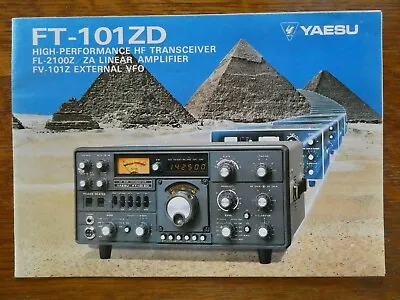 Yaesu Ft-101zd  Fl-2100z Linear Brochure Full-color 8 Panel/poster  Rare!  1979 • $12