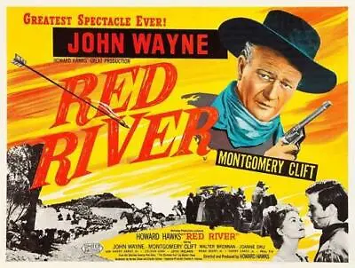 RED RIVER Movie POSTER 22 X 28 John Wayne Montgomery Clift B • $24.95