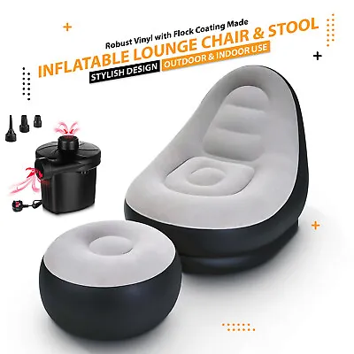 £18.95 • Buy Jilong Deluxe Inflatable Lounger Ottoman Couch Gaming Chair Foot Stool Seat Air
