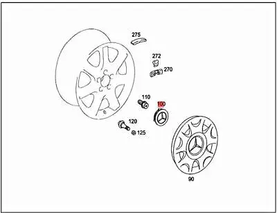 Genuine MERCEDES BBDC X222 V251 Wheel Trim Cover 22040001259283 • $33.24