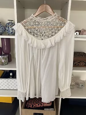 Zimmermann Cotton White Blouse Size 0 • $120