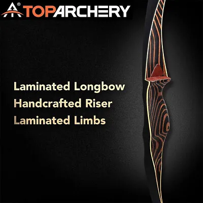 20-70lb Traditional Handmade Wooden Longbow Right Hand - Archery Hunting Target • $139.99