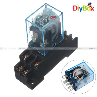 10A 8PIN AC 220V Coil Power Relay DPDT LY2NJ HH62P HHC68A-2Z+Socket Base • $3.75