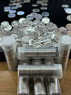 90% Silver Roosevelt Dimes 50-Coin Roll AvgCir $5 FV No Junk All Legible Dates￼ • $81