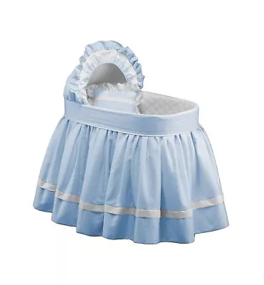 Baby Doll Bedding Regal Pique Bassinet Set Blue • $301.80