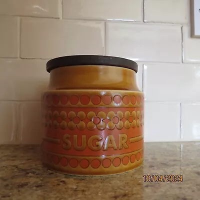 Vintage Hornsea Pottery Saffron Sugar Storage  Jar Small 1970s 4.5 Inch. • £5