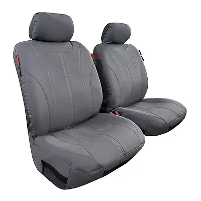 $153.99 • Buy Heavy Duty Grey Cotton Canvas Seat Covers For Ssangyong Musso XLV Ultimate Front