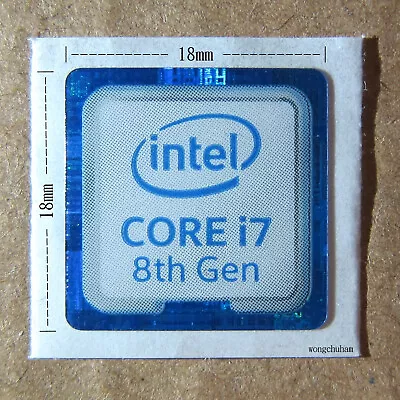 Intel CORE I7 8th Gen Sticker 18mm X 18mm - New Genuine Good Quality • $2.22