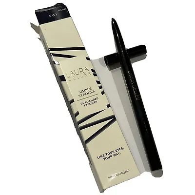 2 X LAURA GELLER Simple Strokes Dual Ended Top Lash Eyeliner Navy  BNWB • £5.95