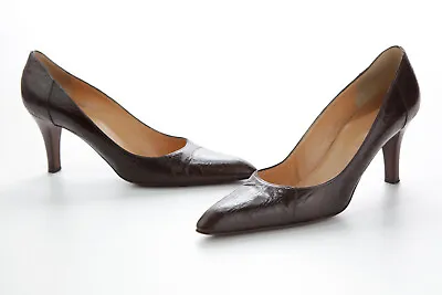 Vicini Giuseppe Zanotti Design Womens Size 5.5 Brown Leather High Heel Shoes EUC • $77.97