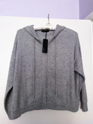 £45.99 • Buy M&s Autograph 100% Cashmere Grey Fleck Full Zip Hoodie Cardigan Size L-xl  Bnwt