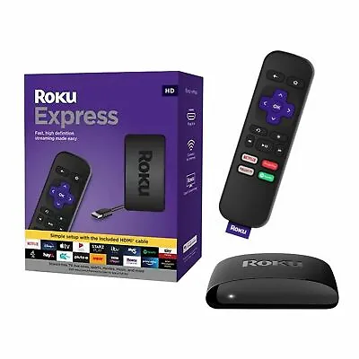 New Roku HD TV Streaming  Media Player Stick HDMI Express With Remote Control • £46.99