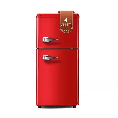 Tymyp Retro Mini Fridge With Freezer2-Door Compact Refrigerator With Adjusta... • $335.05