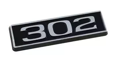 302 Ford Mustang 3.25  Engine Hood Scoop Emblem Badge Black & Chrome • $11.08