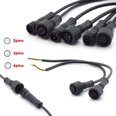 Waterproof 2 3 4 Pin IP65 Plug Jack Cable Wire LED Strips Male Female Connector • $2.39