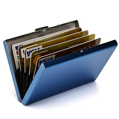 Credit Card ID Holder Slim Money Travel Wallet Men Stainless Steel RFID Blocking • $5.17