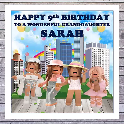 * ROBLOX BIRTHDAY CARDS Personalised Any Name Age Relation Occasion • £3