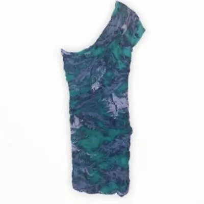 BCBG Women's Asymmetrical Printed Teal Dress • $30