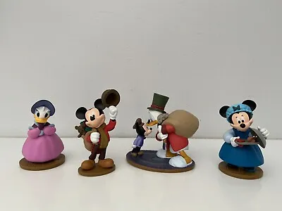 Disney Store Mickey Mouse Christmas Carol Figures Scrooge Tiny Tim Minnie Daisy • £21.95
