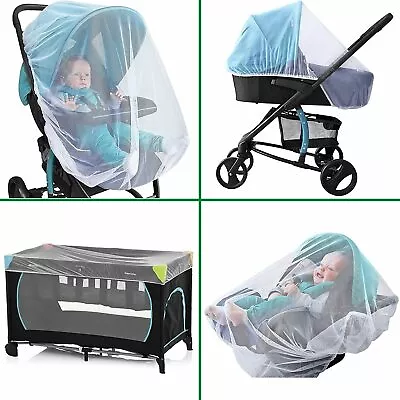 Baby Stroller Mosquito Net Newborn Curtain Car Seat Insect Netting Canopy Cover • £2.24