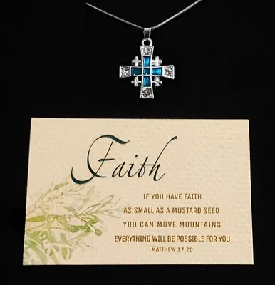 Cross Pendant Mustard Seed Faith From Jerusalem Holy Land • $90