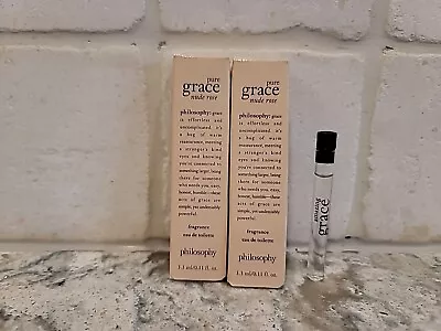 Lot Of 3 PHILOSOPHY: 2 Pure Grace Nude Rose .11oz In Box + 1 Amazing Grace • $18