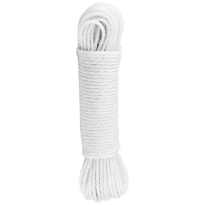 £4.80 • Buy 20m Nylon Rope Lines Cord Clothesline Garden Camping Outdoors (White) BG GS
