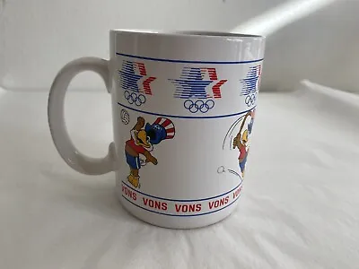 Vintage Los Angeles Olympics Sam The Eagle Vons Papel Cup Coffee Mug 1984 • $3.99