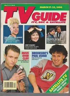$10.25 • Buy 1990 March 17-23 TV GUIDE Magazine #51 FVF 7.0 Hulk Hogan / Beauty & The Beast
