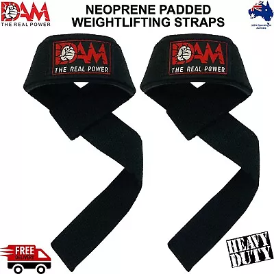 Weight Lifting Bar Straps Gym Muscle Training Wrist Support Straps Single Loop • $9.99