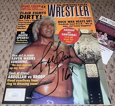 Vintage Ric Flair Signed Magazine Wwe Wrestling Autograph Wwf Jsa Nature Boy Wcw • $239.99