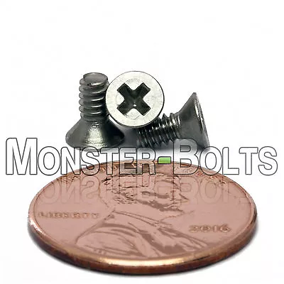 #4-40 Phillips Flat Head Machine Screws 82° Countersunk A2 Stainless Steel • $4.56