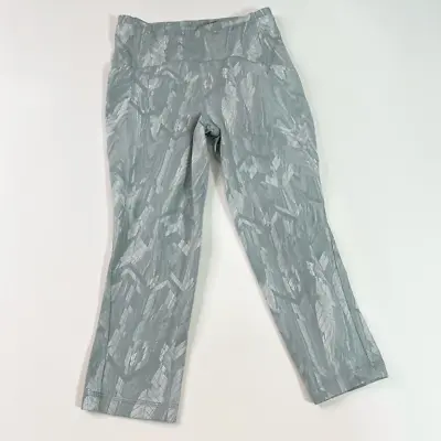 Lululemon Leggings Women's 8 Chevron Jacquard High Rise Cropped Drawcord Pockets • $36.45