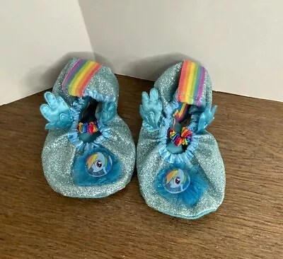 My Little Pony Rainbow Dash Dress Up Slipper Shoes Child 7-11 Pretend Play Shoes • £12.59