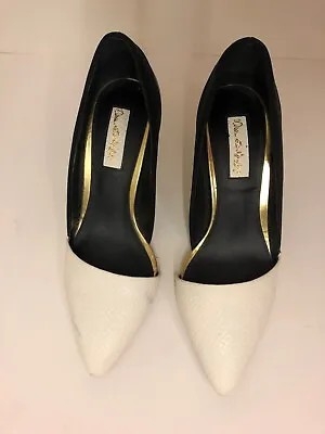 Worn White And Black Miss Selfridge Heel Shoe Size 5 • £2