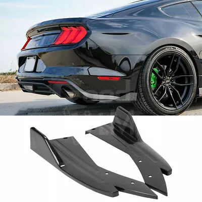 For Ford Mustang 2000-2021 Rear Bumper Lip Splitter Diffuser V4 Side Skirt Gloss • $45.50