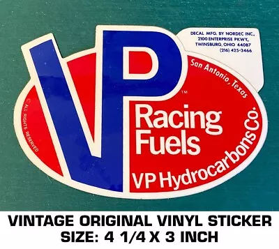 Vp Racing Fuels Hydrocarbons Original Vinyl Sticker Decal - Drag - Nhra - Nhra • $4.37