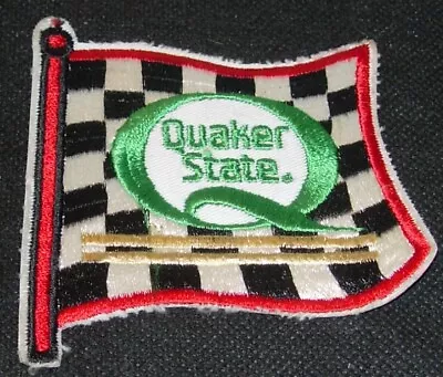 Quaker State Motor Oil Checkered Racing Waving PatchVintage • $8.99