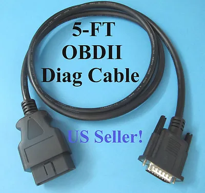 $29.44 • Buy OBD2 OBDII Cable Compatible With Autel MaxiService VAG505 OLS301 EBS301 Scanner