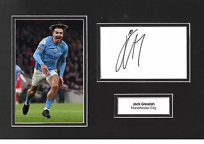 Jack Grealish Signed 12x8 Photo Display Manchester City Genuine Memorabilia COA • £129.99