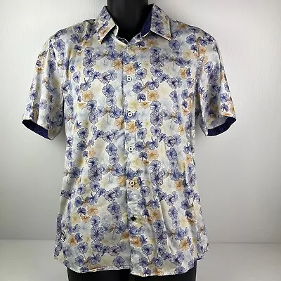 John Lennon By English Laundry Short Sleeved Button Up Floral Print Shirt Mens L • $32.38