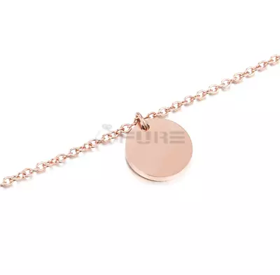 Trendy Minimalist Women 18ct Rose Gold Filled Chain Choker Pendant Necklaces • £3.99