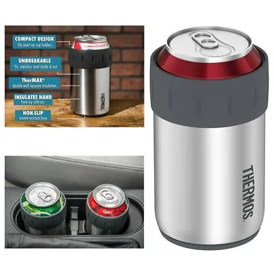 $26.20 • Buy Thermos Stainless Steel Double Wall Insulation Cold Beer Soda Mug Cooler Holder 
