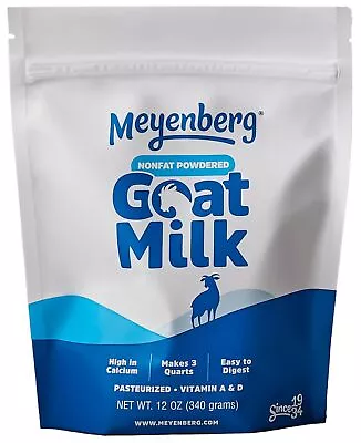 Meyenberg Nonfat Powdered Goat Milk 12 Ounce Resealable Pouch Vitamins A & D • $38.99