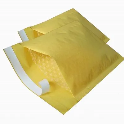 Padded Bubble Lined Envelopes / Bags - Gold Mailers - All Sizes & Amounts • £2.98