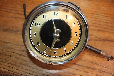 VINTAGE Mercedes-Benz VDO Dashboard Clock Gold Face On Black. Excellent • $85