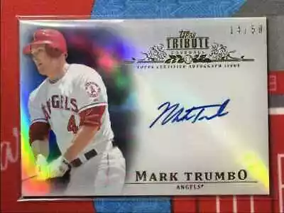 2013 Topps Tribute Autographs Blue Mark Trumbo Auto 14/50 Los Angeles Angels • $9.99