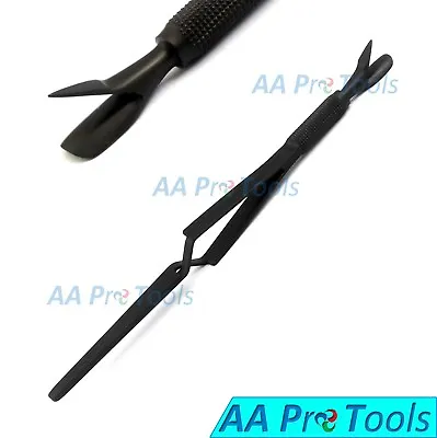 Black C-Curve Nail Pinching Pusher Multi Function Tools Acrylic Nails Pinchers • $7.60