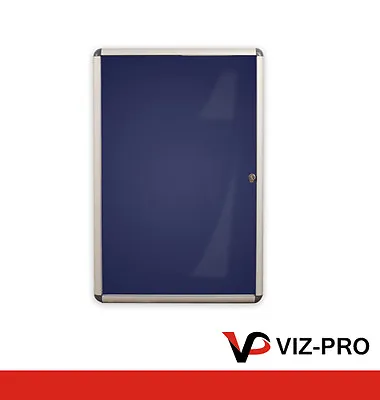 £129.95 • Buy Viz Pro Indoor Lockable Tamperproof Notice Board Felt Backing Various Sizes