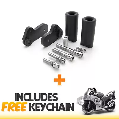 Yamaha YZF R1 No Cut Black Frame Sliders (2009-2012)+Sportbike Keychain • $34.99